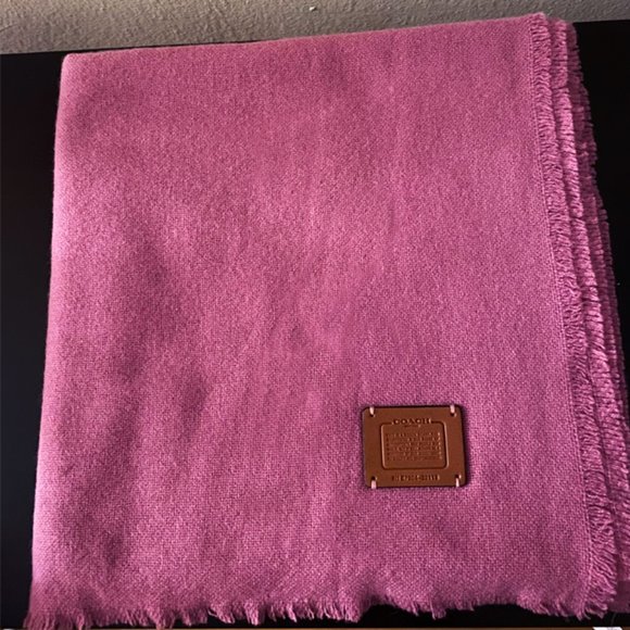 Coach Accessories - NWT Coach Women's Signature Pink Cashmere Scarf